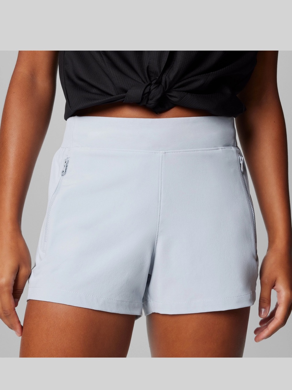 Columbia Light Blue Athletic High-Rise Shorts